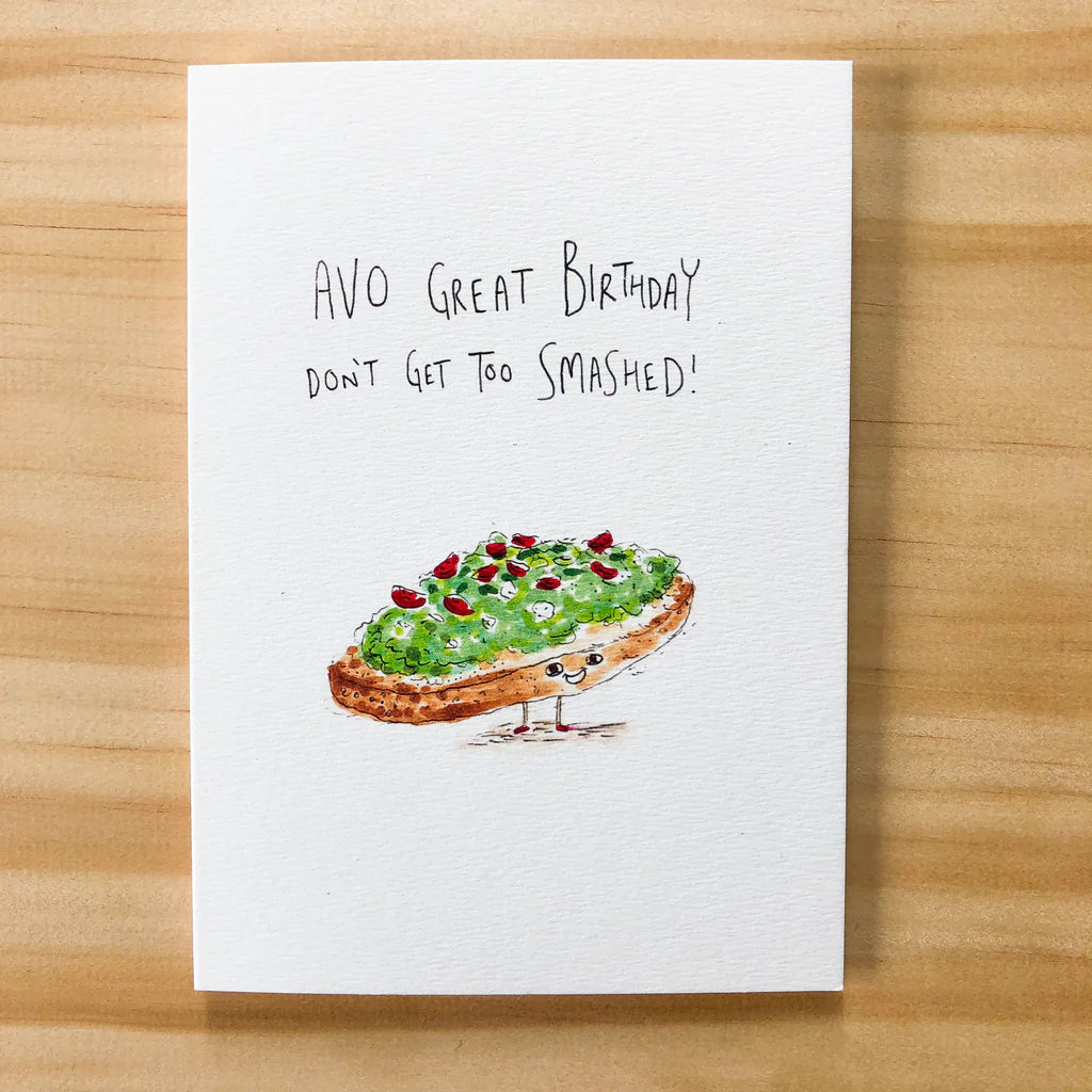 Gift Card - Avo Great Birthday, Don't Get Too Smashed