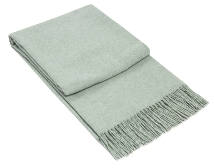 Merino Wool Blend Throw Rug - The Paddington in grey