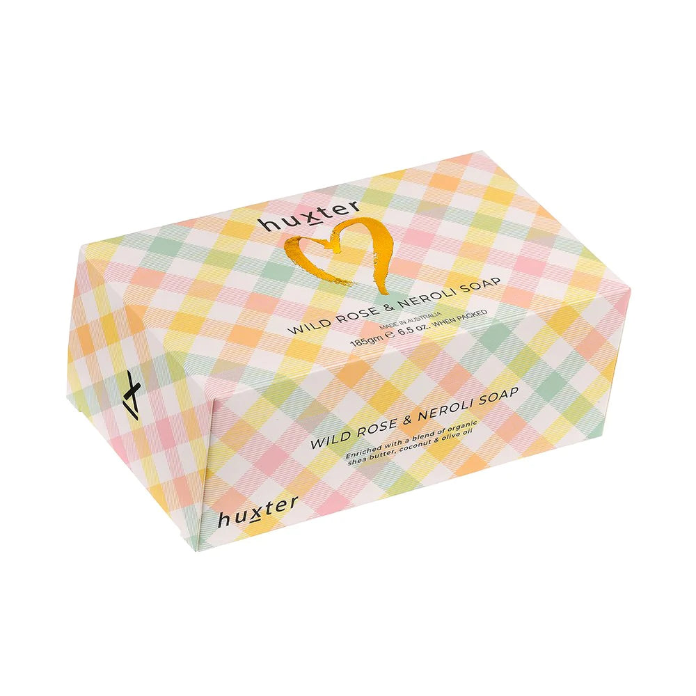 Huxter Soap - Pastel Checks Wild Rose & Neroli