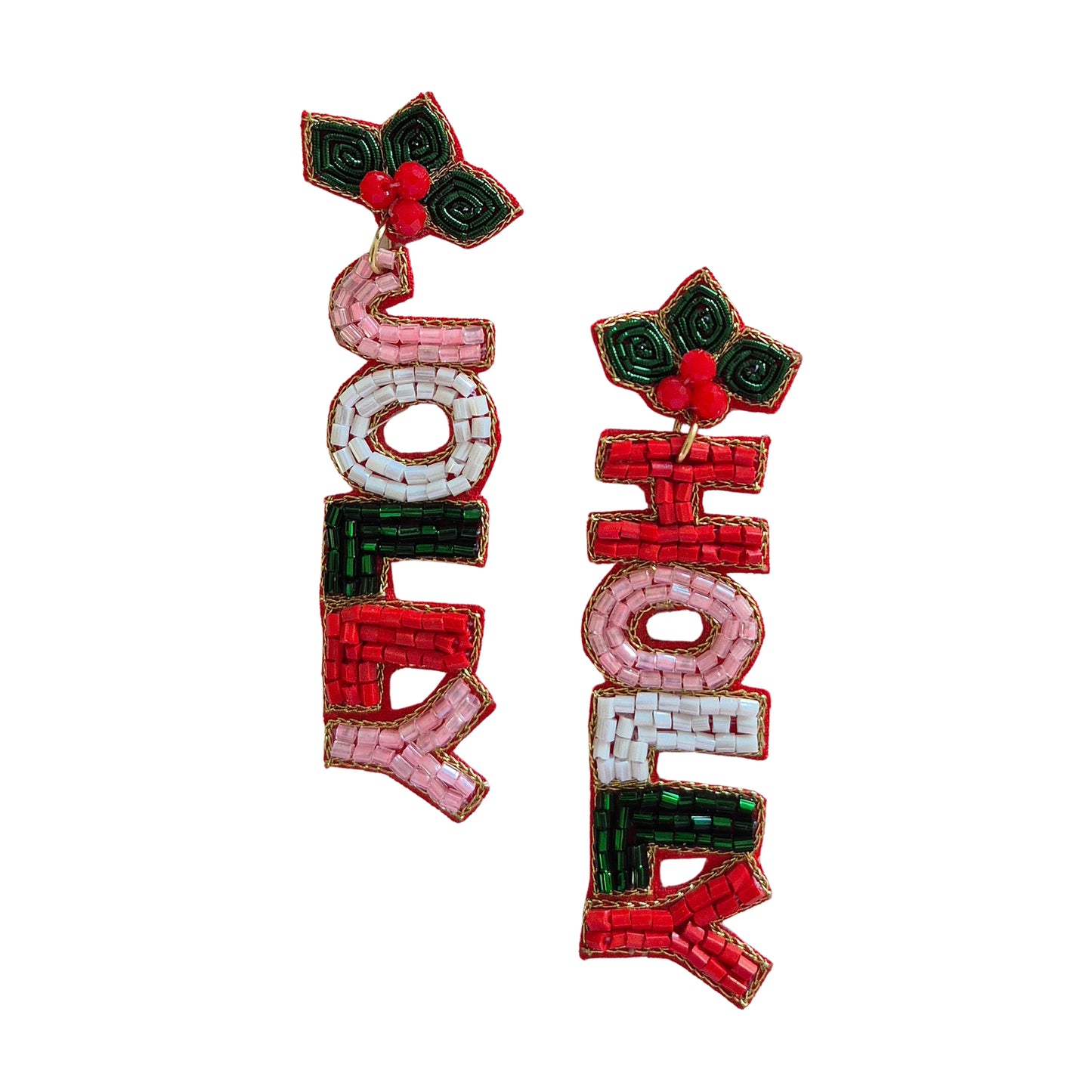 Beaded Christmas Earrings
