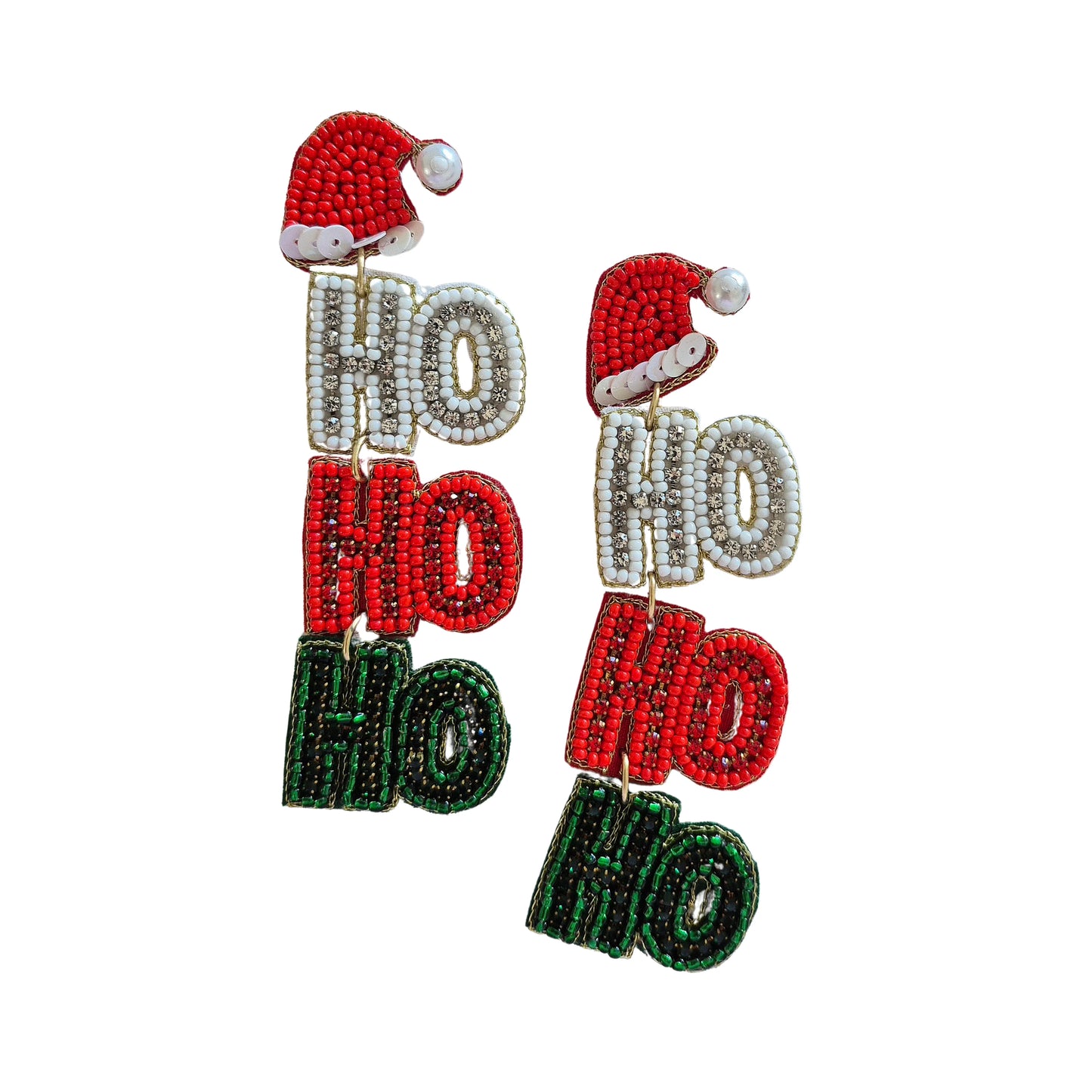 Beaded Christmas Earrings
