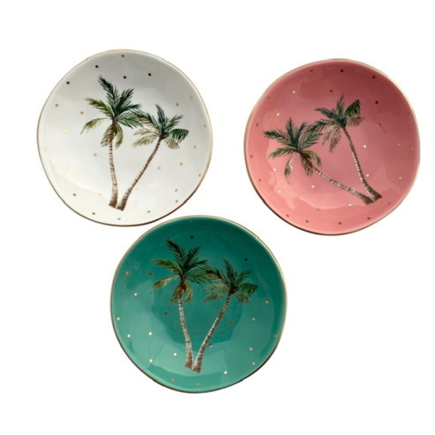 Palm Tree Trinket Plates