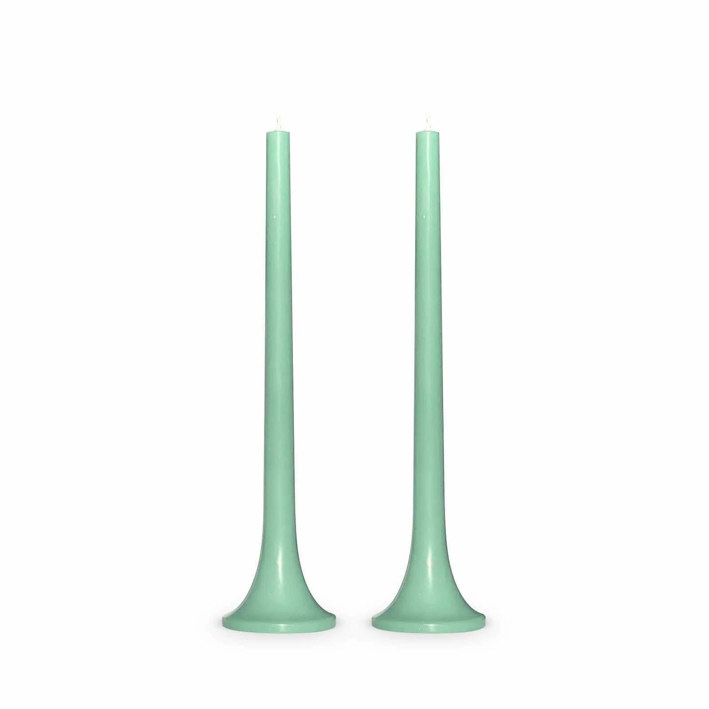 Jade Green Tusk Candle, Set of 2