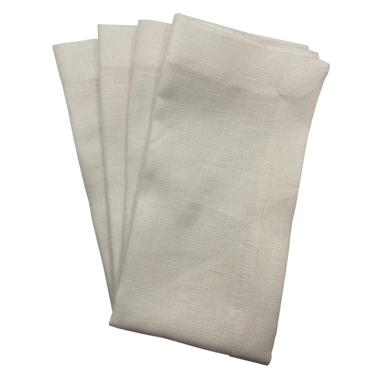 Handmade Linen Napkins (White)