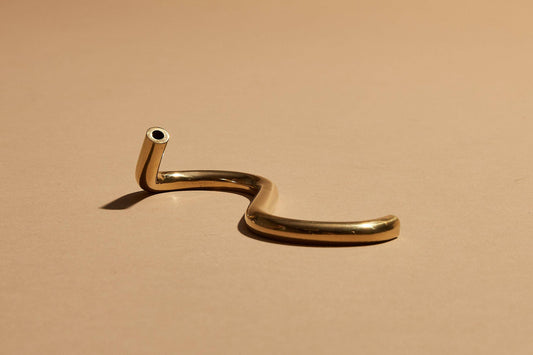 Brass Incense Holder - Wave