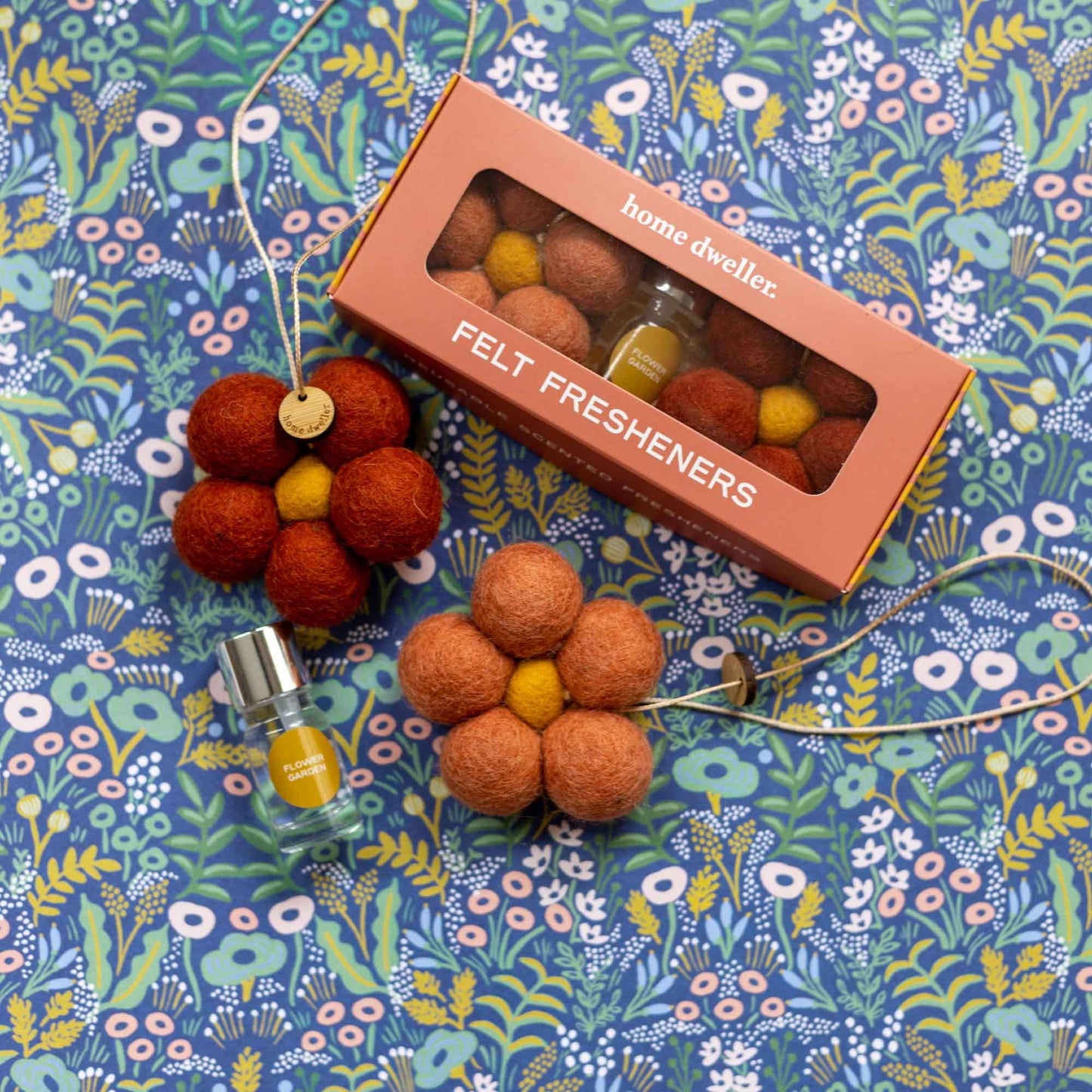 Felt Flower Air Fresheners - Flower Garden