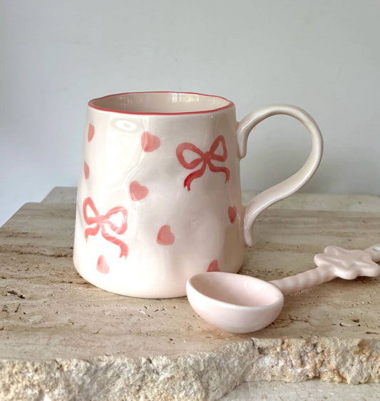 Sweetheart Bow Mug | Pink