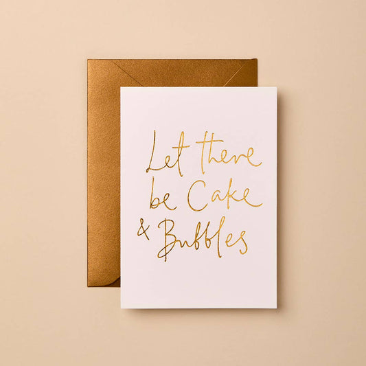 Let there be Cake and Bubbles Card | Luxury Foil Design