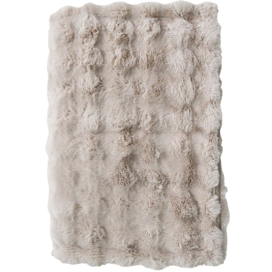 Biscuit Faux Fur Throw