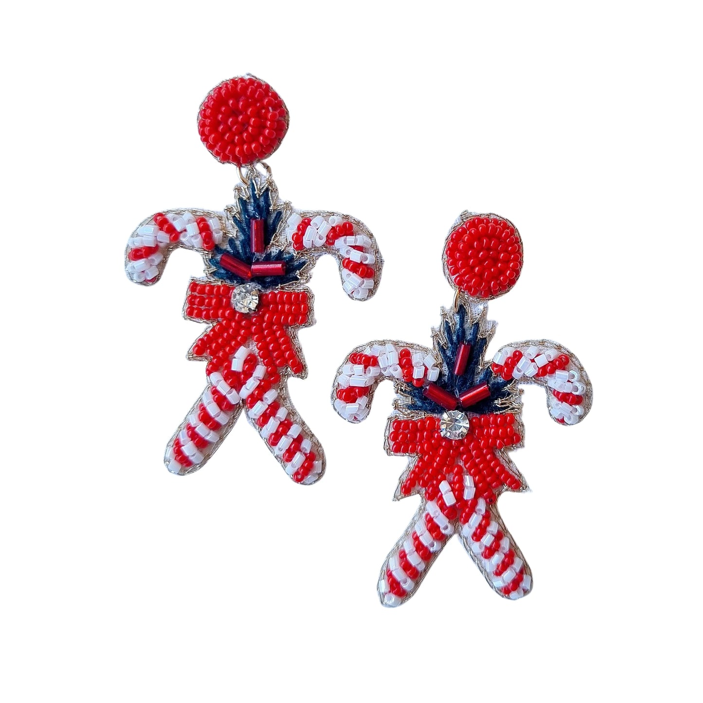 Beaded Christmas Earrings