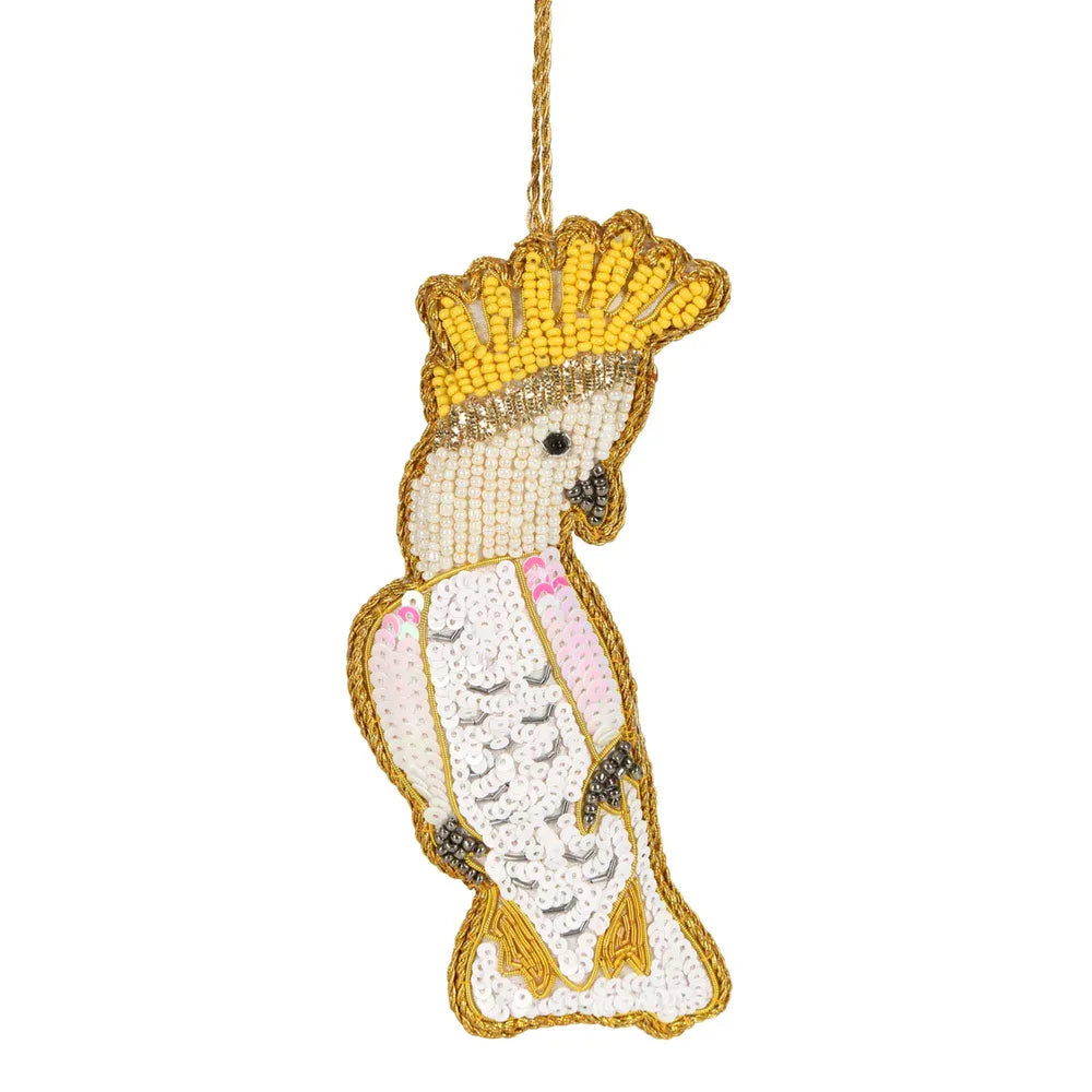 Cockatoo Sequin Hanging Decoration