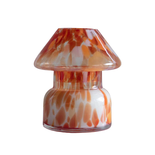 Mushroom Candle Lamp - Dark Orange, Orange Blossom