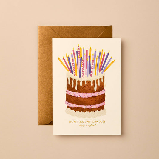 Don't Count Candles, Enjoy the Glow! Birthday Card