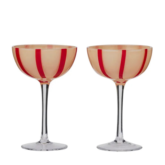 Aperitivo Coupe Glass set of two - Pink