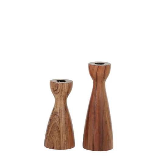 Dane S/2 Wood Candleholder