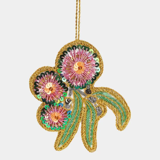 Gumnut Flower Sequin Hanging Decoration