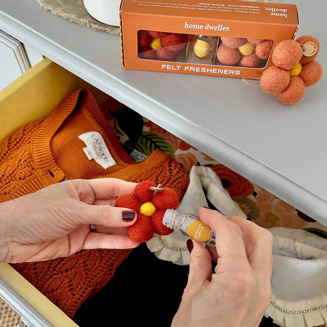 Felt Flower Air Fresheners - Flower Garden