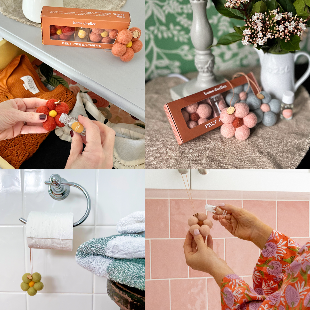 Felt Flower Air Fresheners - Australian Countryside