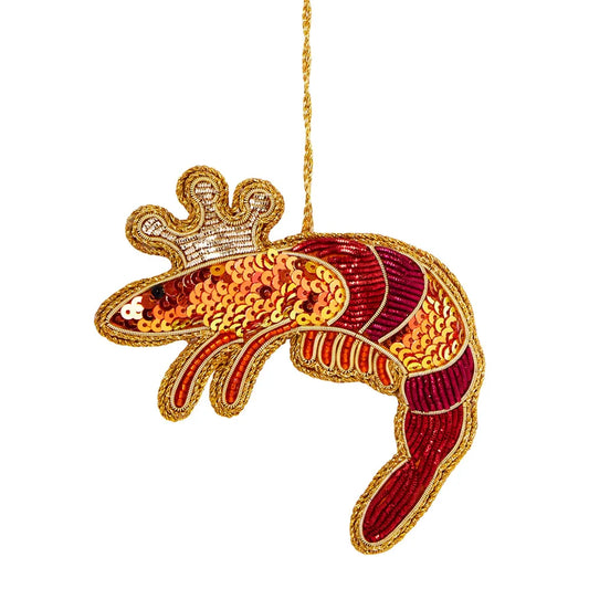King Prawn Sequin Hanging Decoration