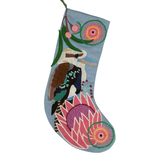 Kookaburra Embroidered Stocking