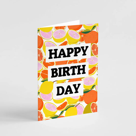 Citrus Happy Birthday Card