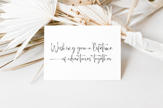 Wishing You A Lifetime Of Adventures Together