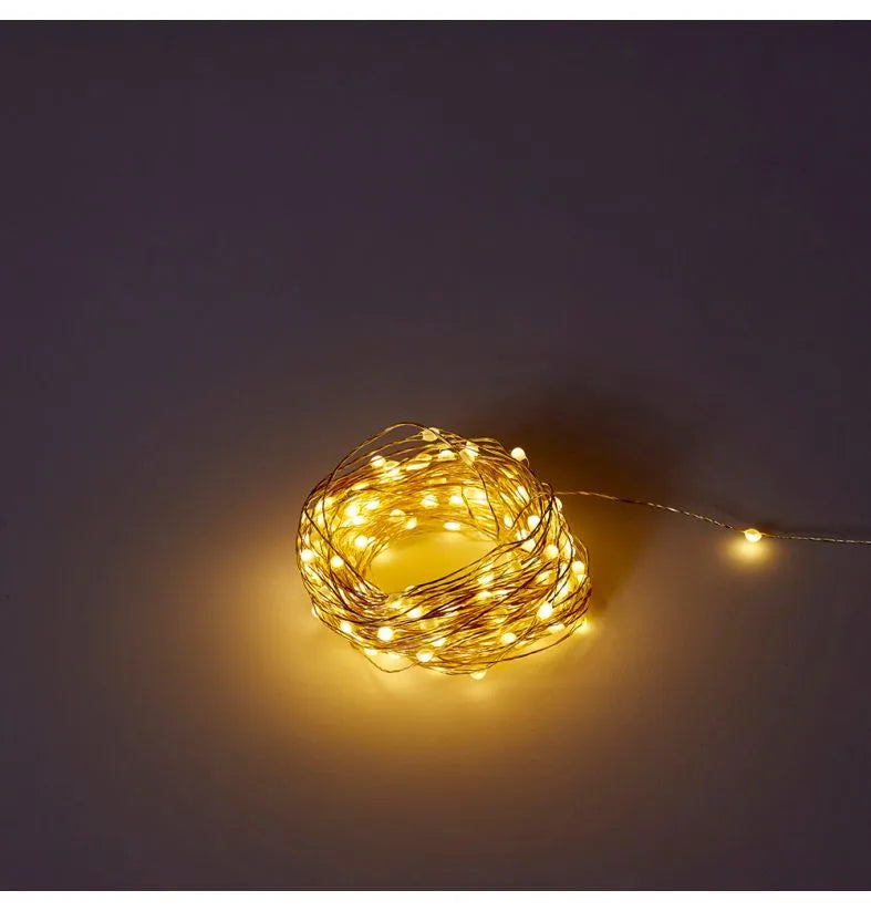 Luminous Bright String Light (Outdoor Adapter) - 20m, Gold