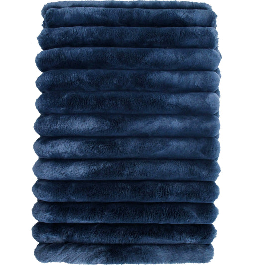 Midnight Faux Fur Throw