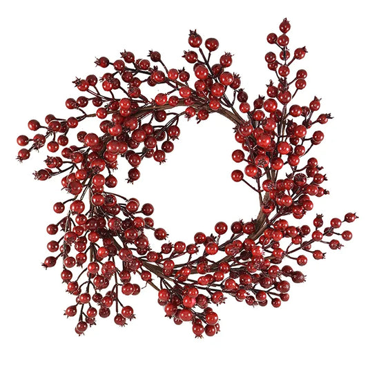 Red Holly Berry Wreath 42cm