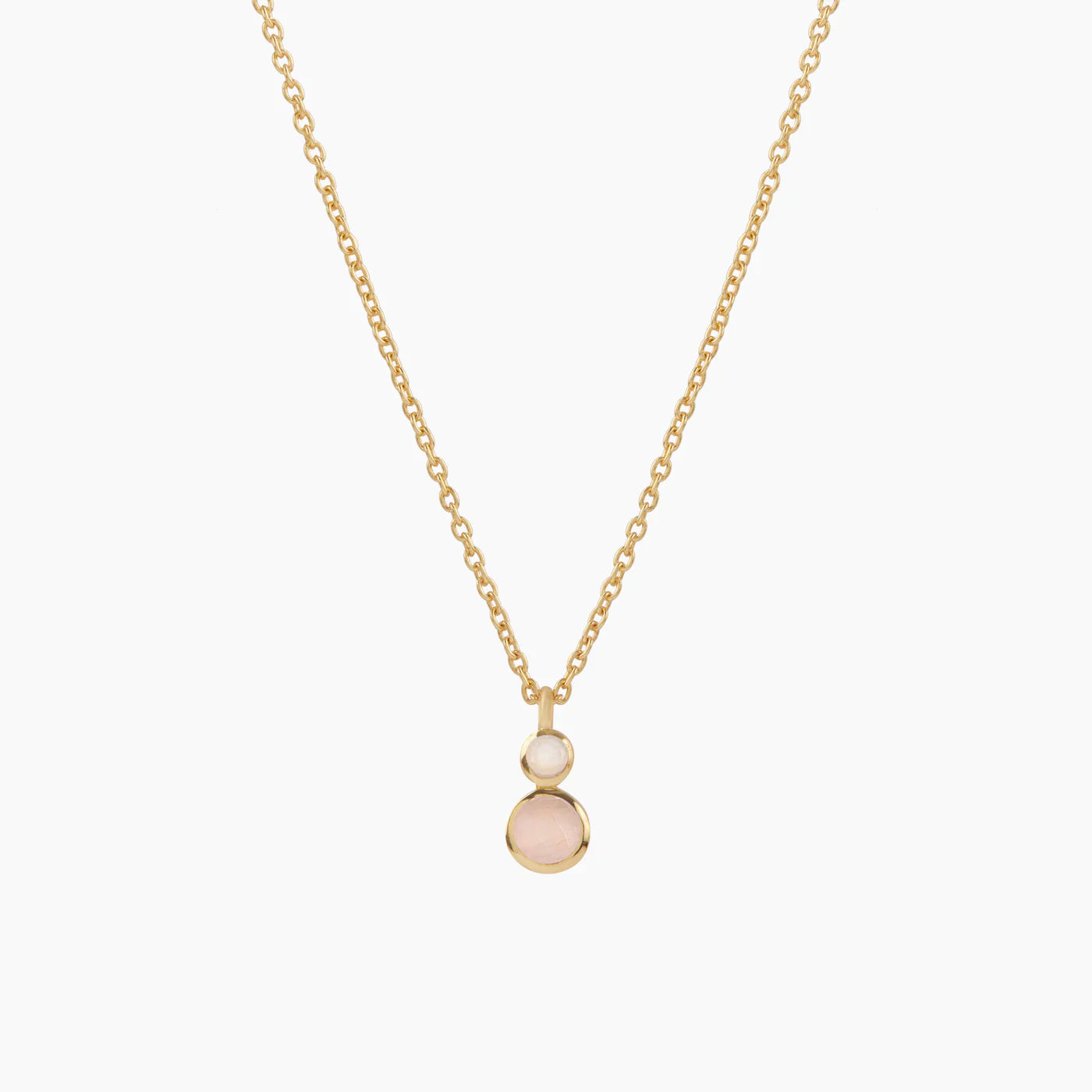 Dusty Necklace Rose Quartz