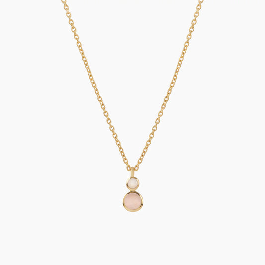 Dusty Necklace Rose Quartz