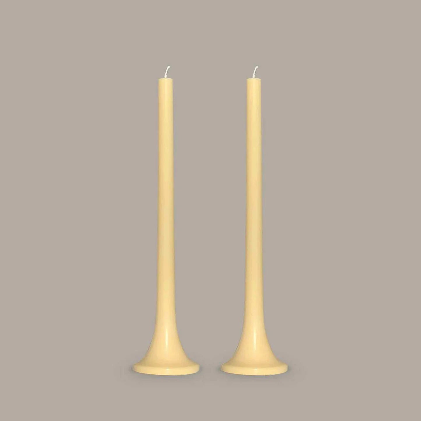 Yellow Tusk Candle, Set of 2